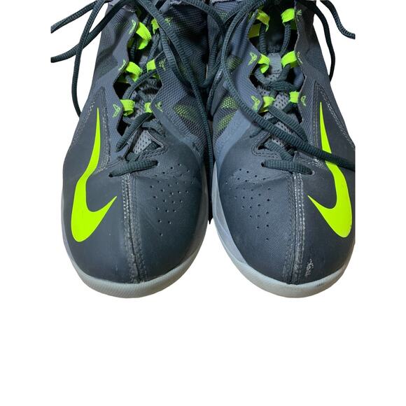 Nike Stutter Men's Step Style 2 AIRMAX High Top Sneakers 10.5 Gray Yellow Sporty - Picture 3 of 12